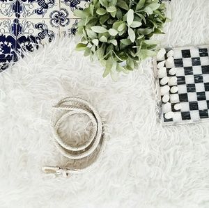 TALBOTS beige/cream braided belt